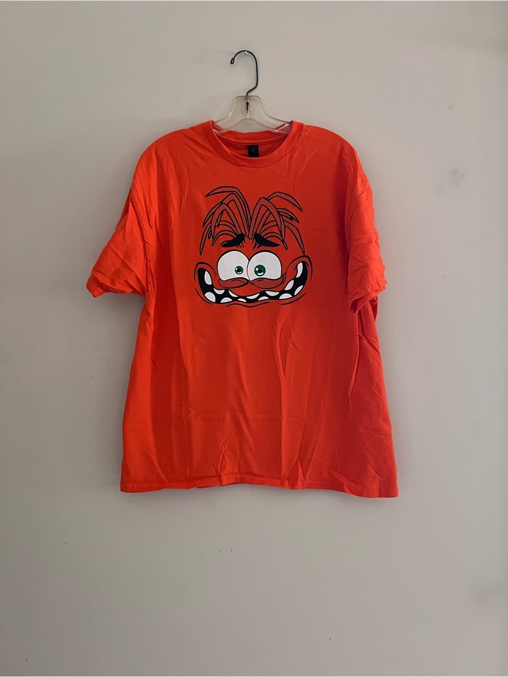 Disney Orange Inside Out Anxiety Emotions Short Sleeve T shirt Tee